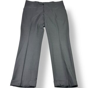 David August Gray Flat Front Wool Dress Pants Men's Size 40x32